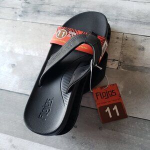 NWT - Flojos Men's Flip Flop Sandal, Black – Size 11